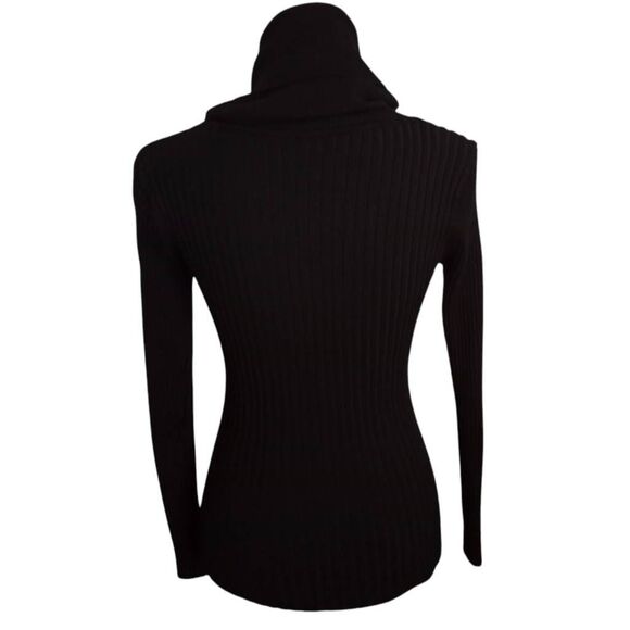 V28 BLACK COWL-NECK SWEATER SZ.L EUC. - Picture 5 of 5